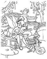 coloriage la fee clochette dans sa chambre